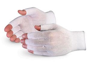 HALF-FINGER SEAMLESS KNIT NYLON GLOVES - Inspection Gloves
